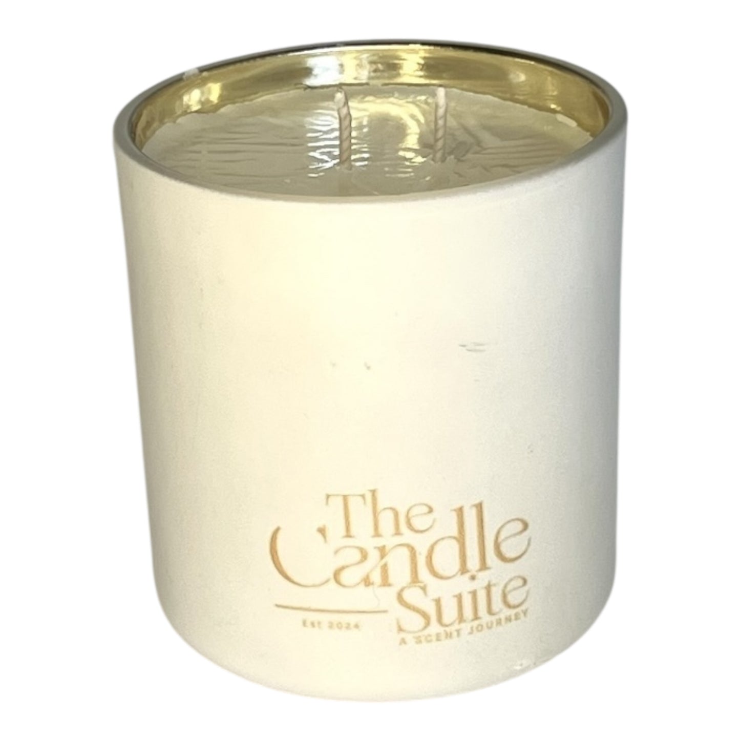 matte candle with two wicks