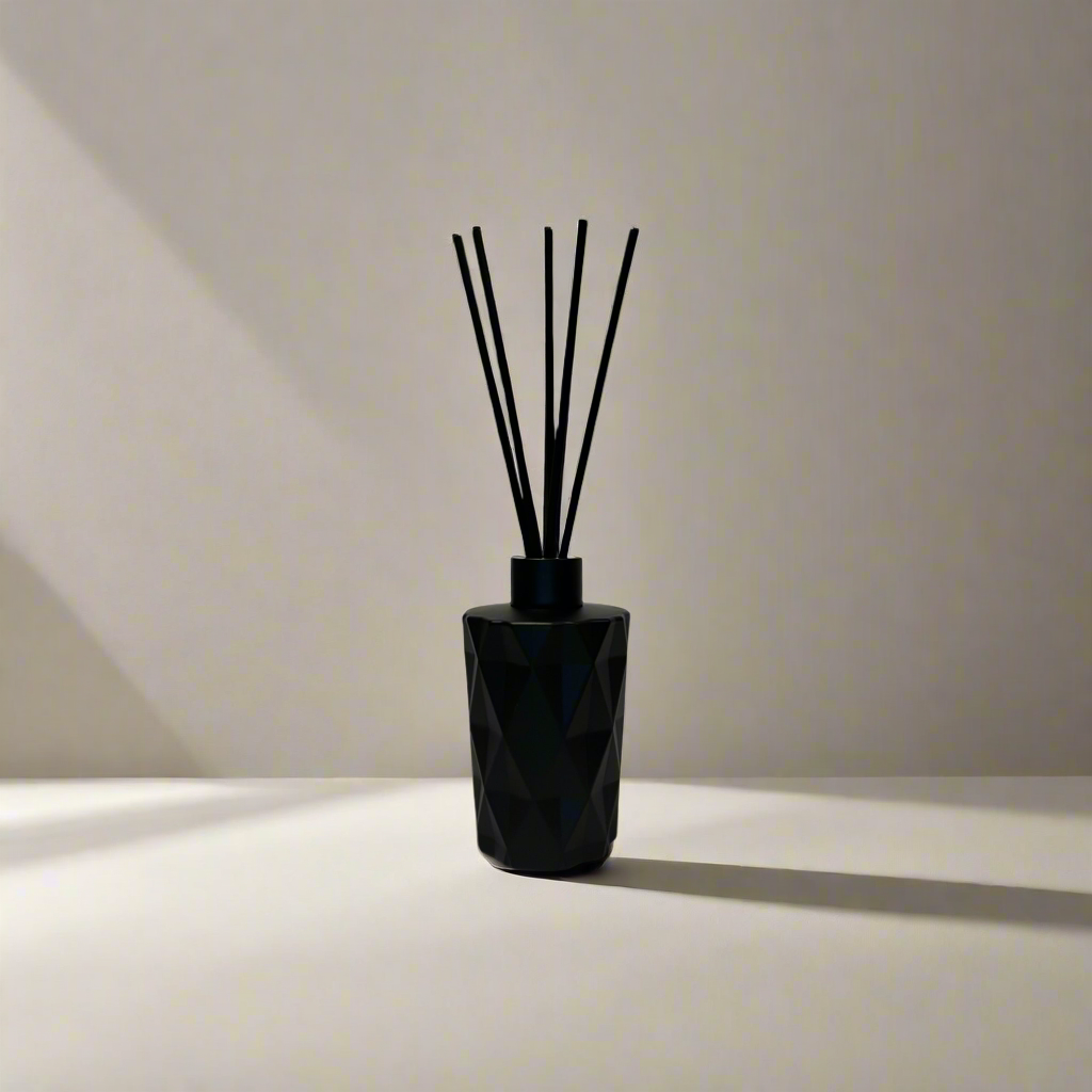 Black home diffusers with black diffuser sticks