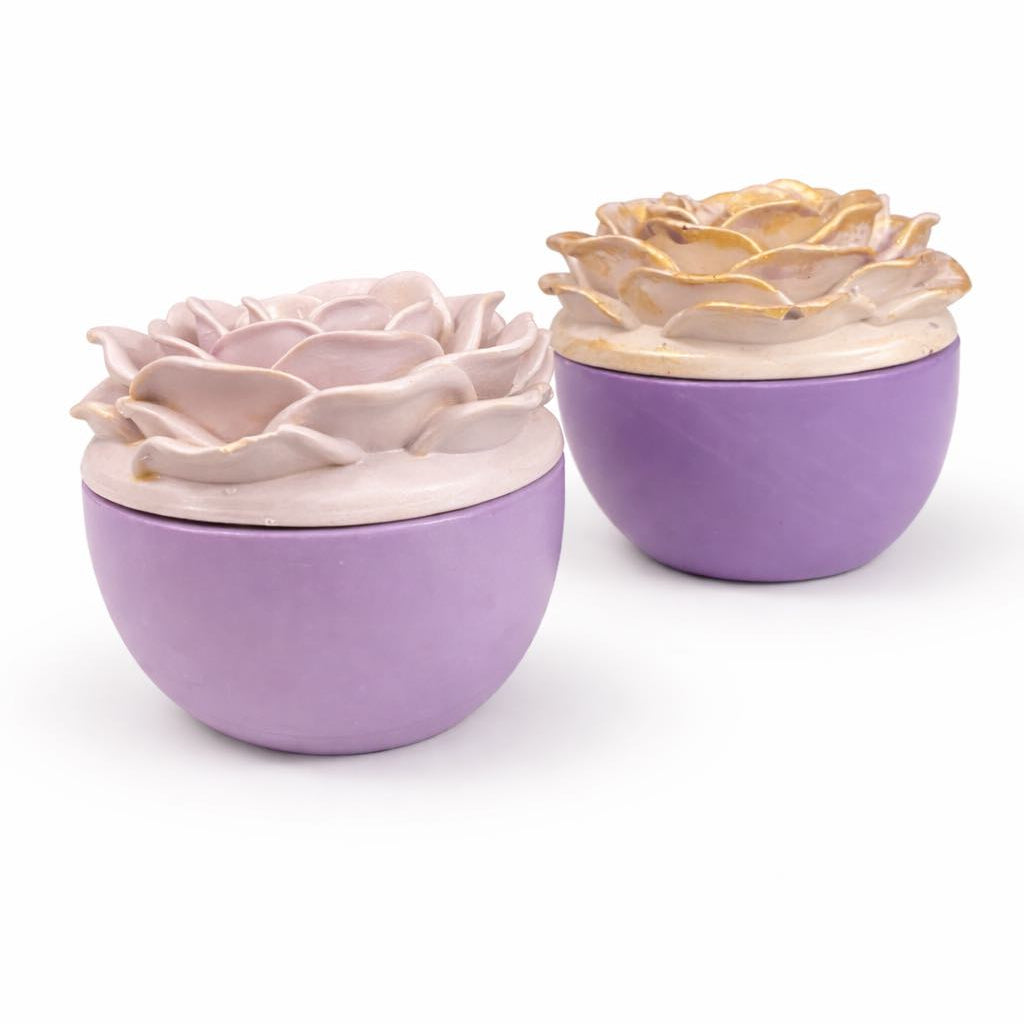 Handmade Rose Candle Jar with Soy Candle - Handcrafted by Sarmi