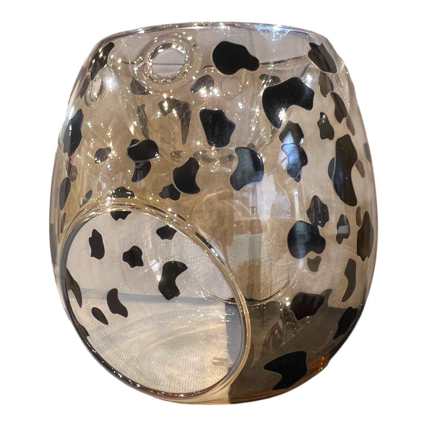 Leopard Print Glass Wax Melt Burner and Wax Melts