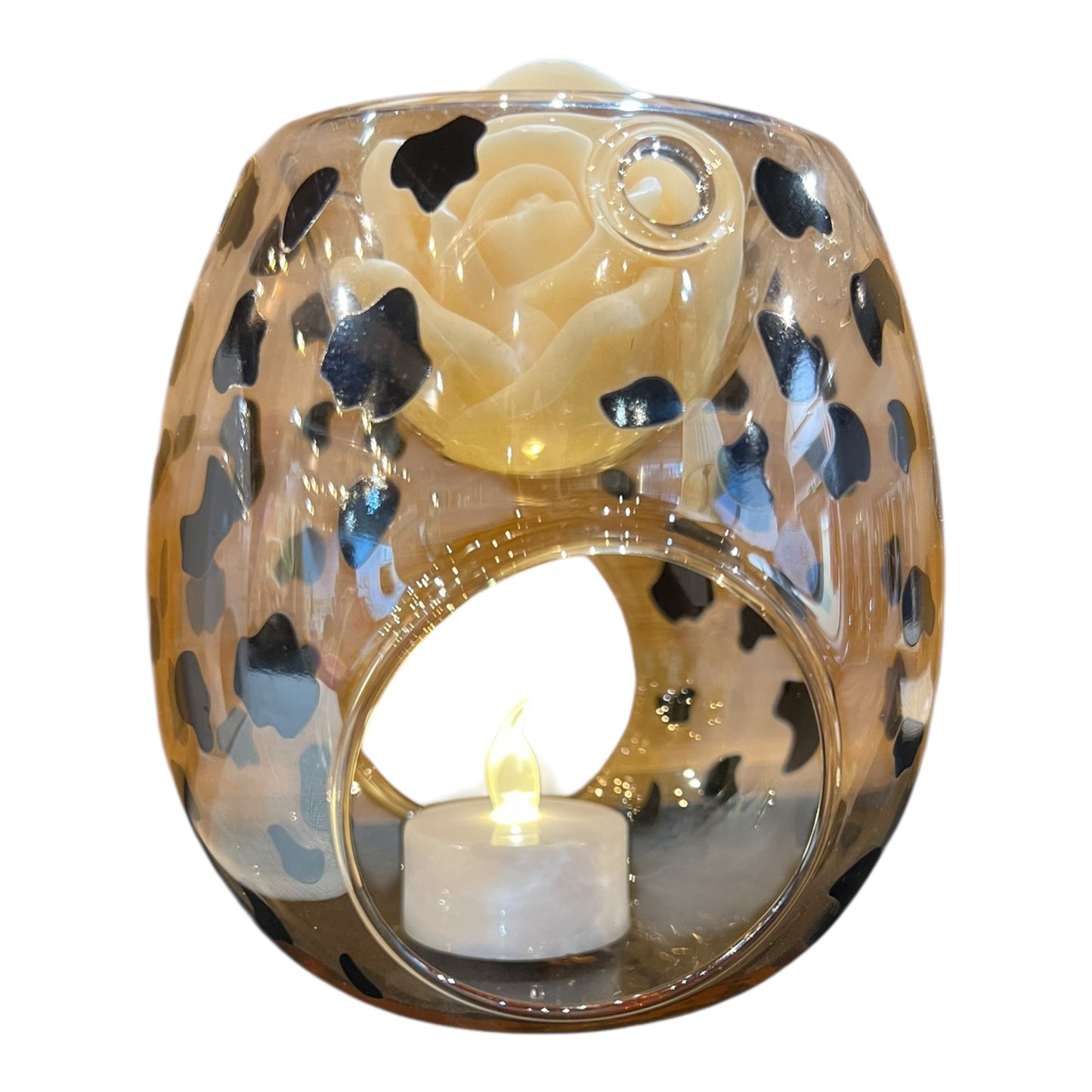 Leopard Print Glass Wax Melt Burner and Wax Melts